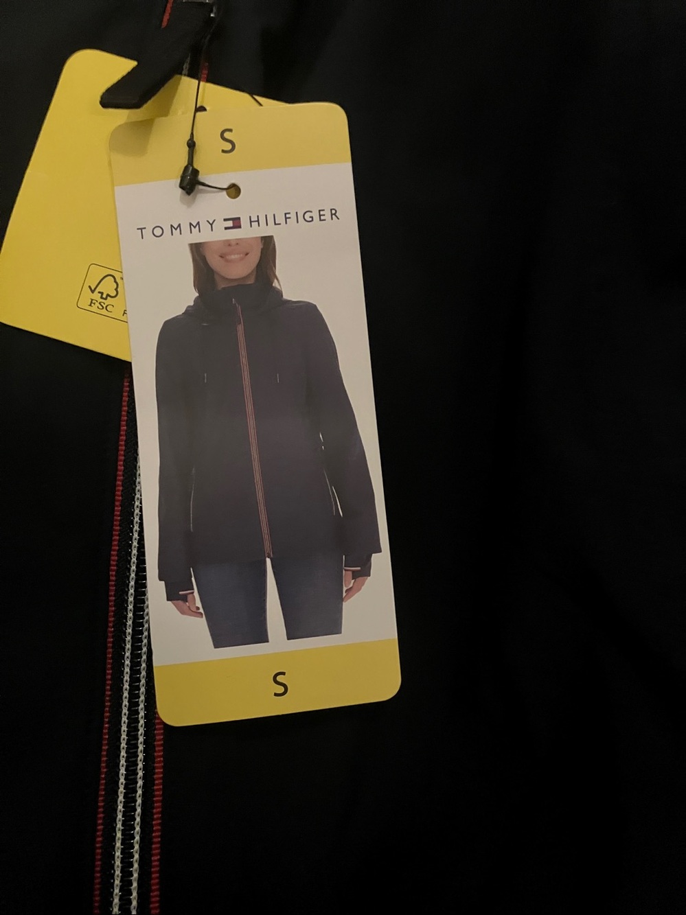 NWT, Tommy Hilfiger Navy Blue Jacket, With Hood, Size S - Picture 5 of 5